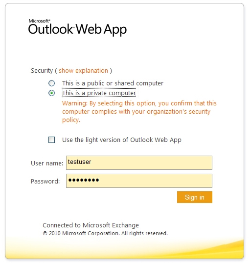 microsoft outlook sign in